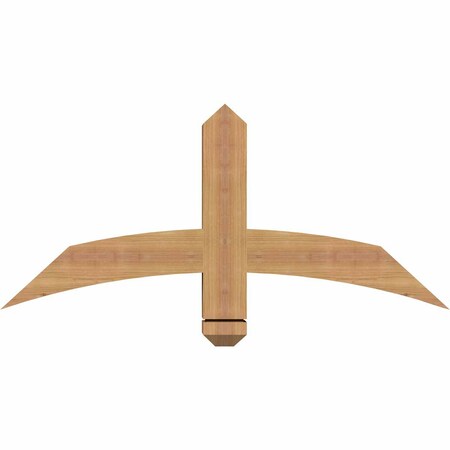 Ekena Millwork Bellingham Timber Gable Bracket, Western Red Cedar, 36"W x 16"H x 3 1/2"D x 3 1/2"F, 11/12 Pitch GBW036X16X0404BEL00SWR